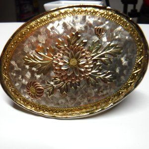 Wrangler Belt Buckle, Silver, Gold Overlay